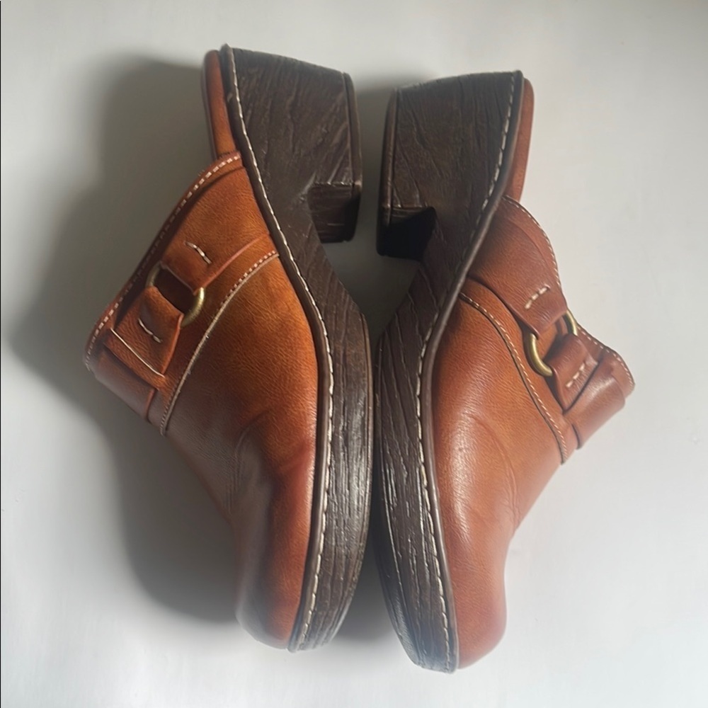 B.O.C “o” RING TAN LEATHER POLLY MULES BC0010916 women’s 9M - Picture 9 of 10